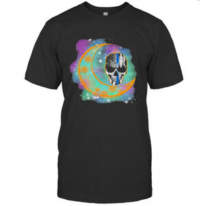 The Flower Moon Skull American Flag T-Shirt
